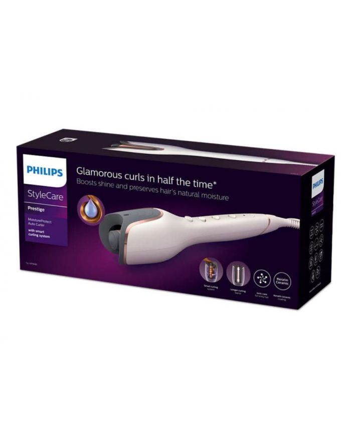 Philips Automatic curler MoistureProtect Ionic care for shiny hair Heat resistant