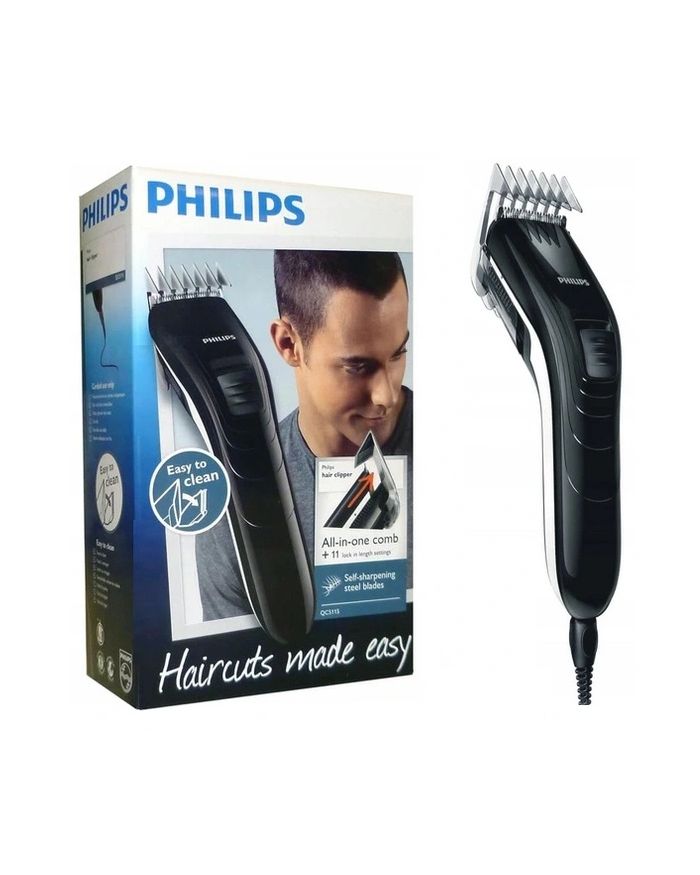 PHILIPS family hair clipper QC5115/15 Stainless steel blades 11 length  settings