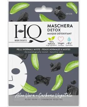 HQ Detox Sheet Face Mask with Aloe Vera and Activated Charcoal