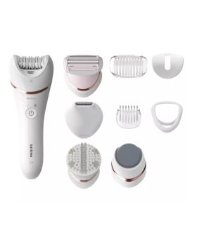 PHILIPS Epilator series 8000 wet&dry legs and body 9 attachments - BRE740/10