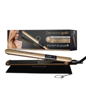 Demeliss Gold hair straightener, floating plates, digital display