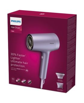 PHILIPS Hair dryer 1800W Series 7000 ThermoShield Advanced technology 8 heat and  - BHD720/10
